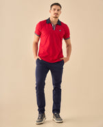 Polo con Detalles Deportivos - Rojo