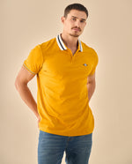 Polo con Ribetes Contrastantes - Amarillo