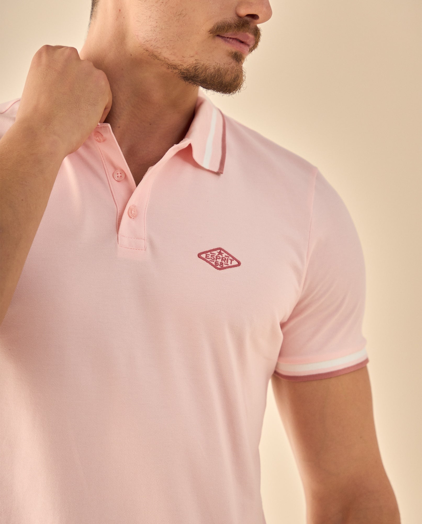 Polo Piqué con Logo Bordado - Rosa 34_305G310_ROS171644_3
