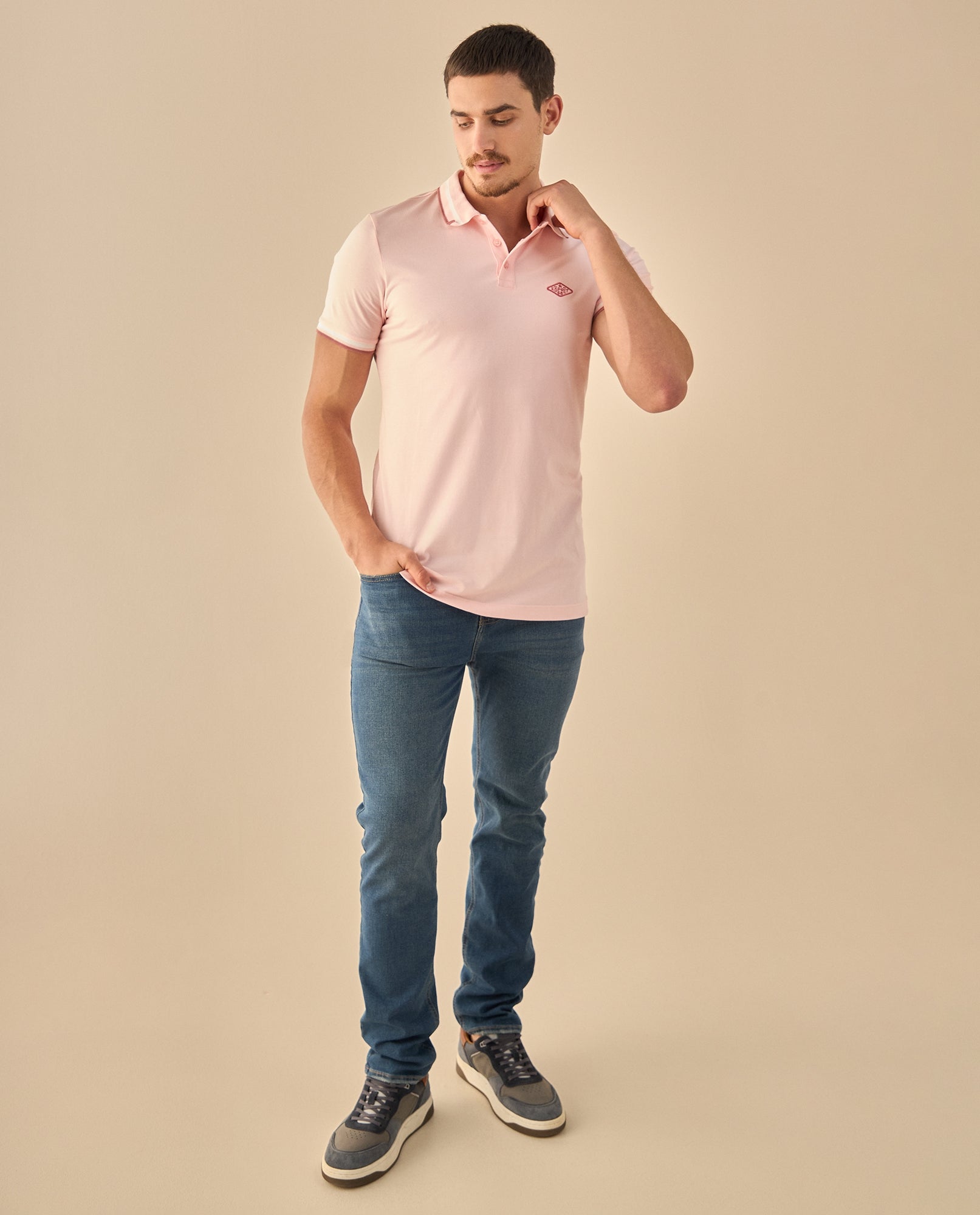 Polo Piqué con Logo Bordado - Rosa 34_305G310_ROS171644_5