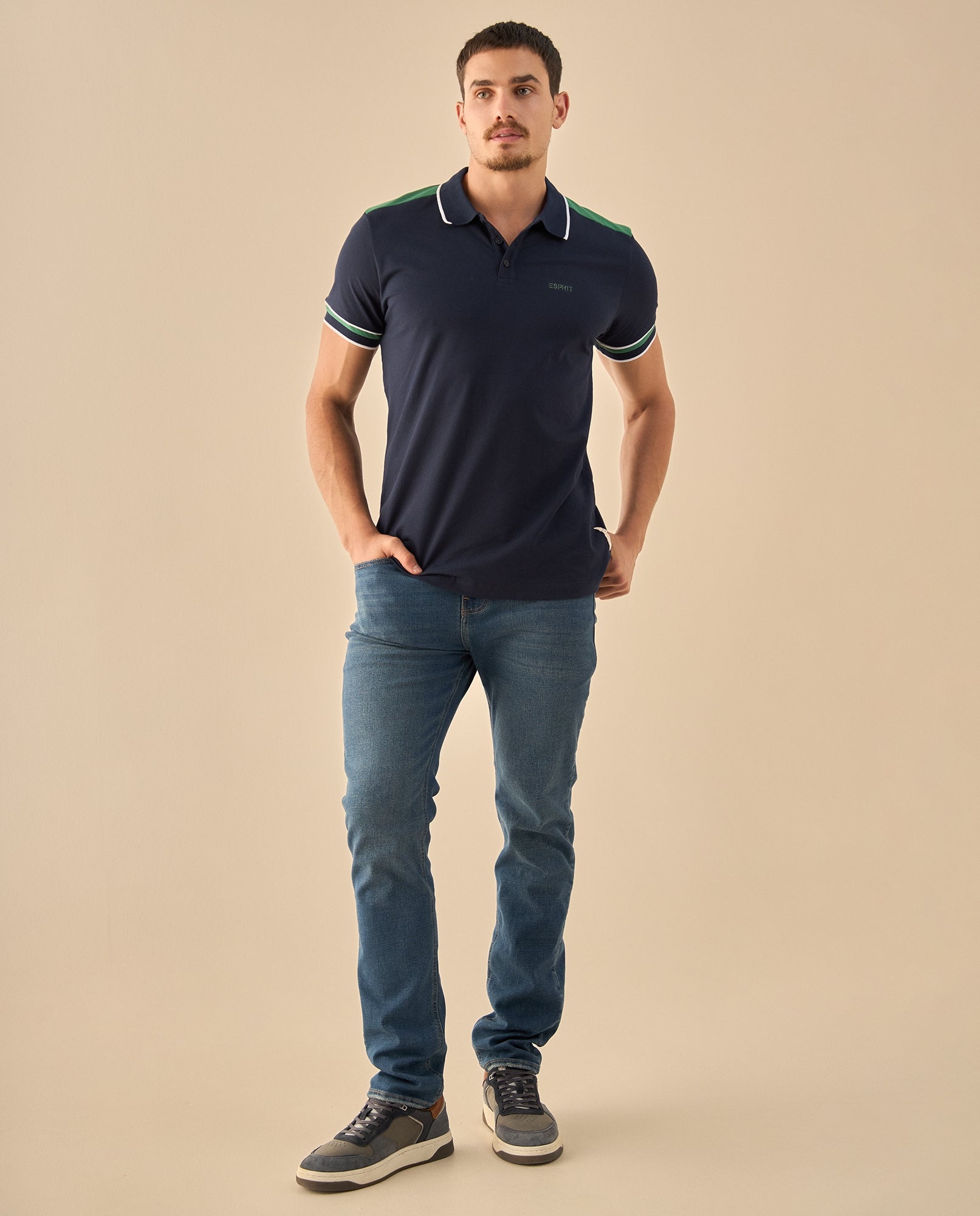 Polo con Ribetes Contrastantes - Azul 34_305G319_AZU144307_5