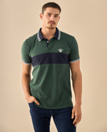 Polo con Franja - Verde