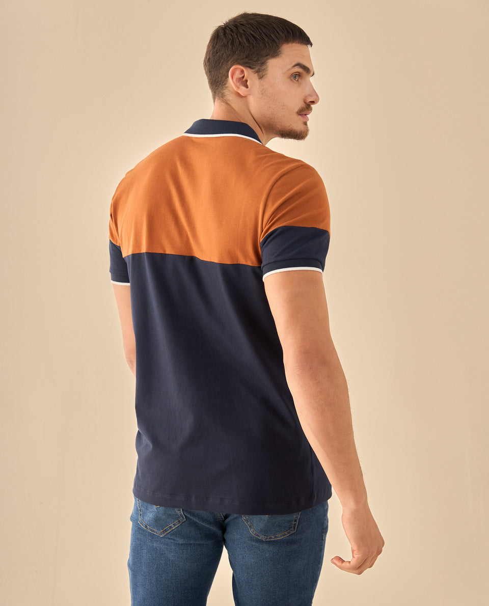 Polo con Diseño Block - Azul 34_305G321_AZU184035_4