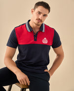 Polo Deportivo con Escudo Bordado - Azul