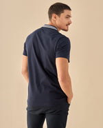 Polo Deportivo con Escudo Bordado - Azul
