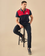 Polo Deportivo con Escudo Bordado - Azul