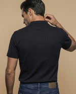 Polo manga larga media perilla - Negro