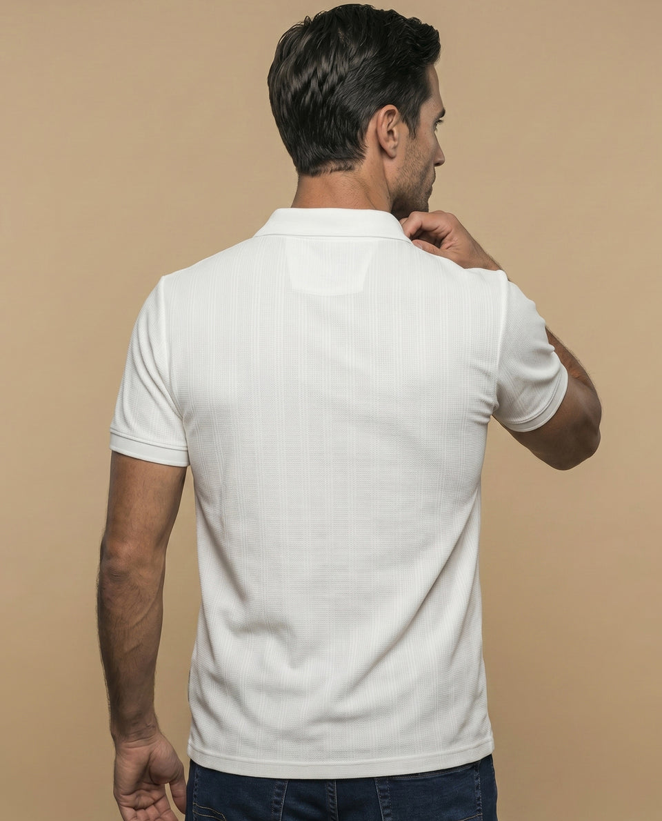 Polo regular bordado logo blanco - Crudo 34_305G336_CRU110605_4