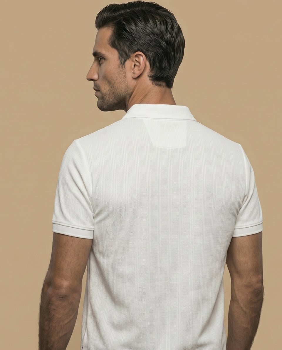 Polo regular bordado logo blanco - Crudo 34_305G336_CRU110605_7