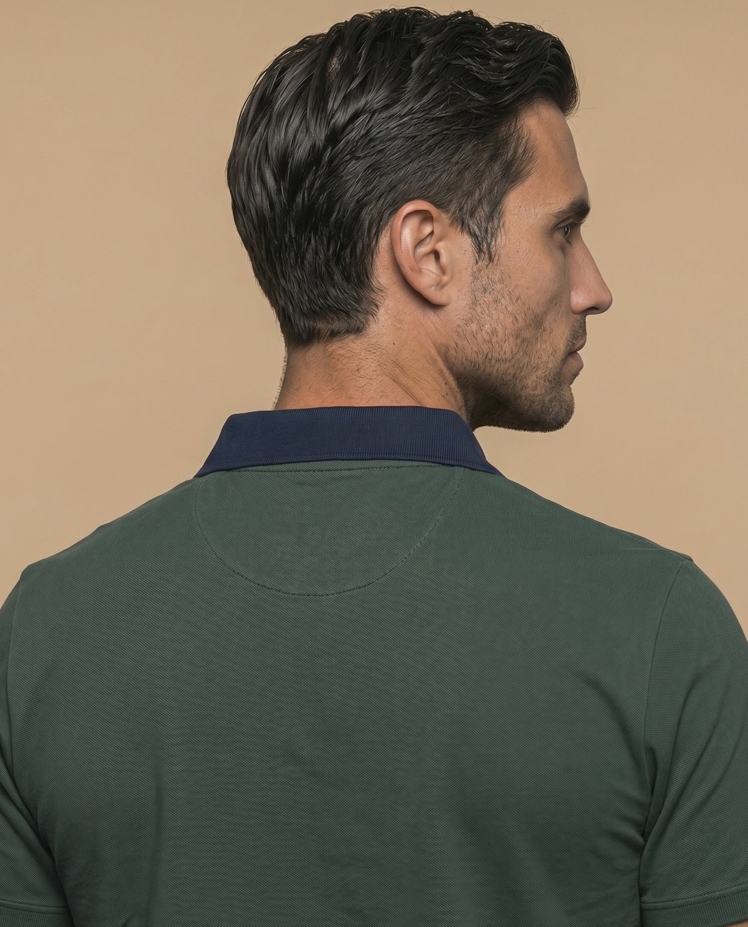 Polo manga larga regular fit - Verde