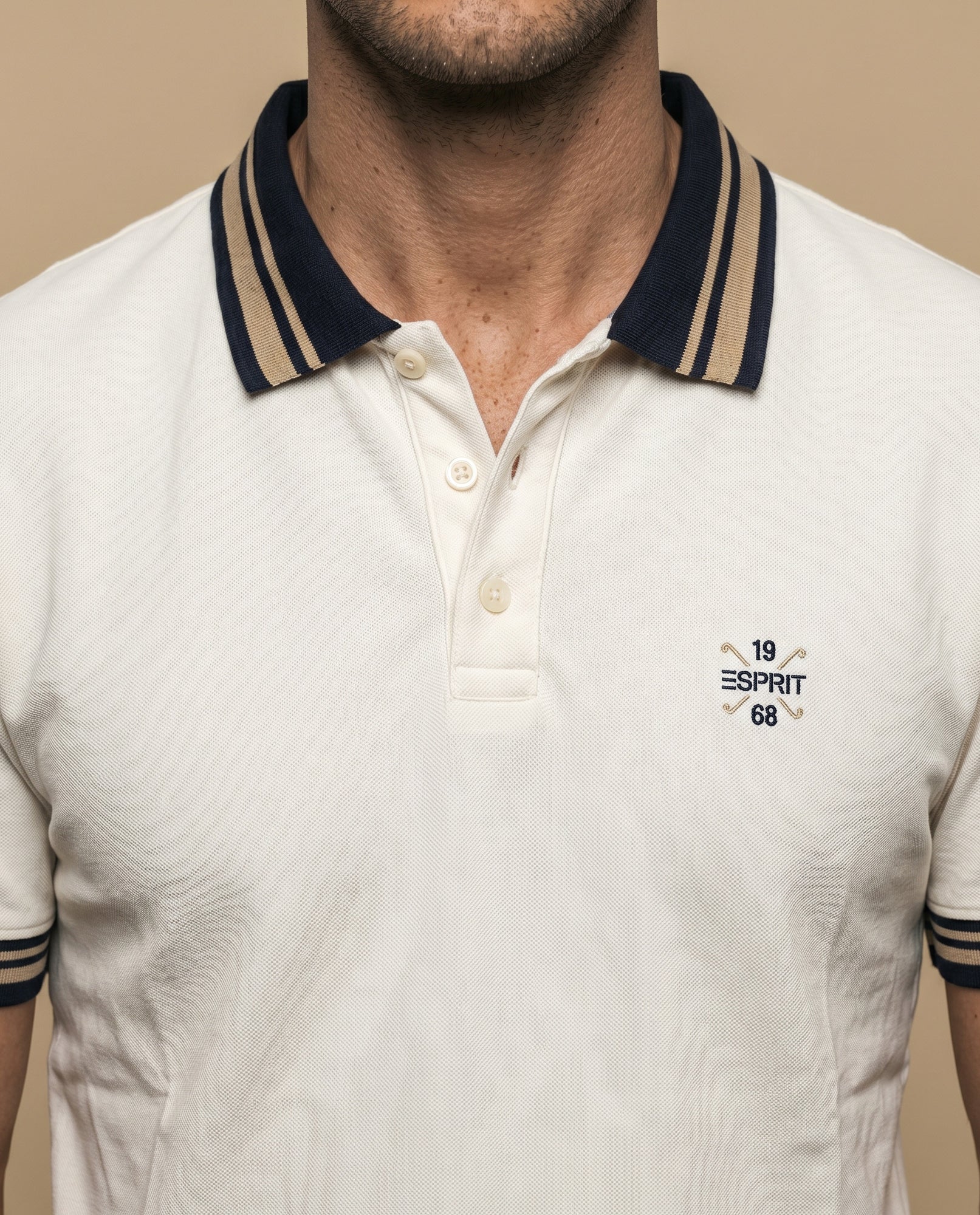 Polo manga larga regular hombre - Crudo 34_305G338_CRU110605_3