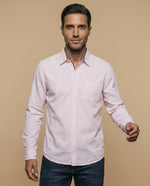Camisa manga larga algodón - Rosa