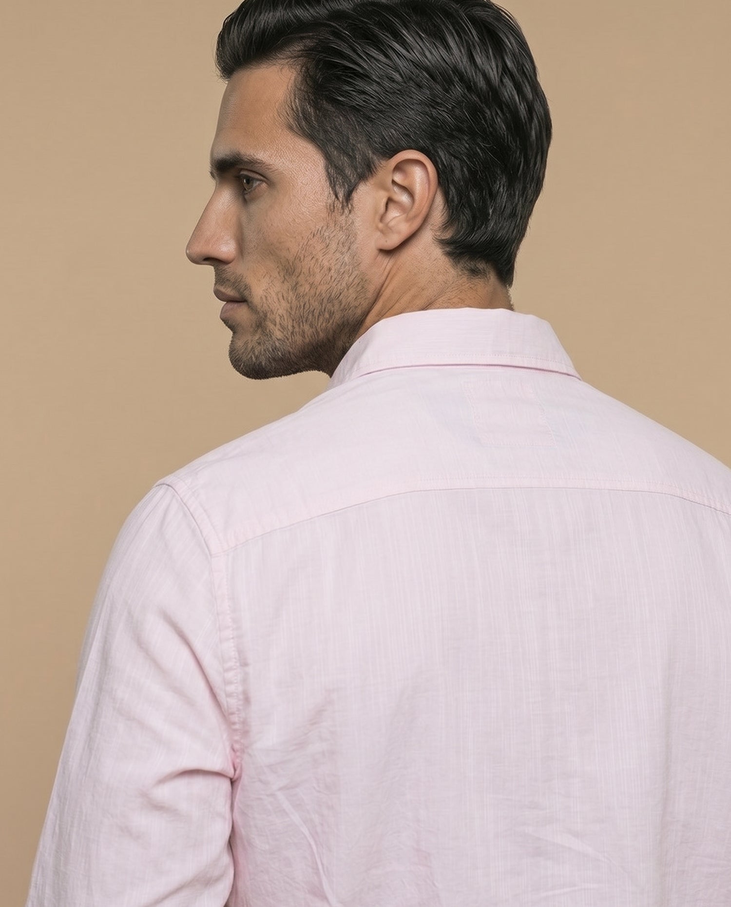 Camisa manga larga algodón - Rosa