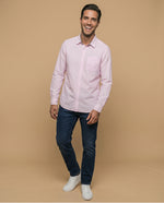 Camisa manga larga rayas - Rosa