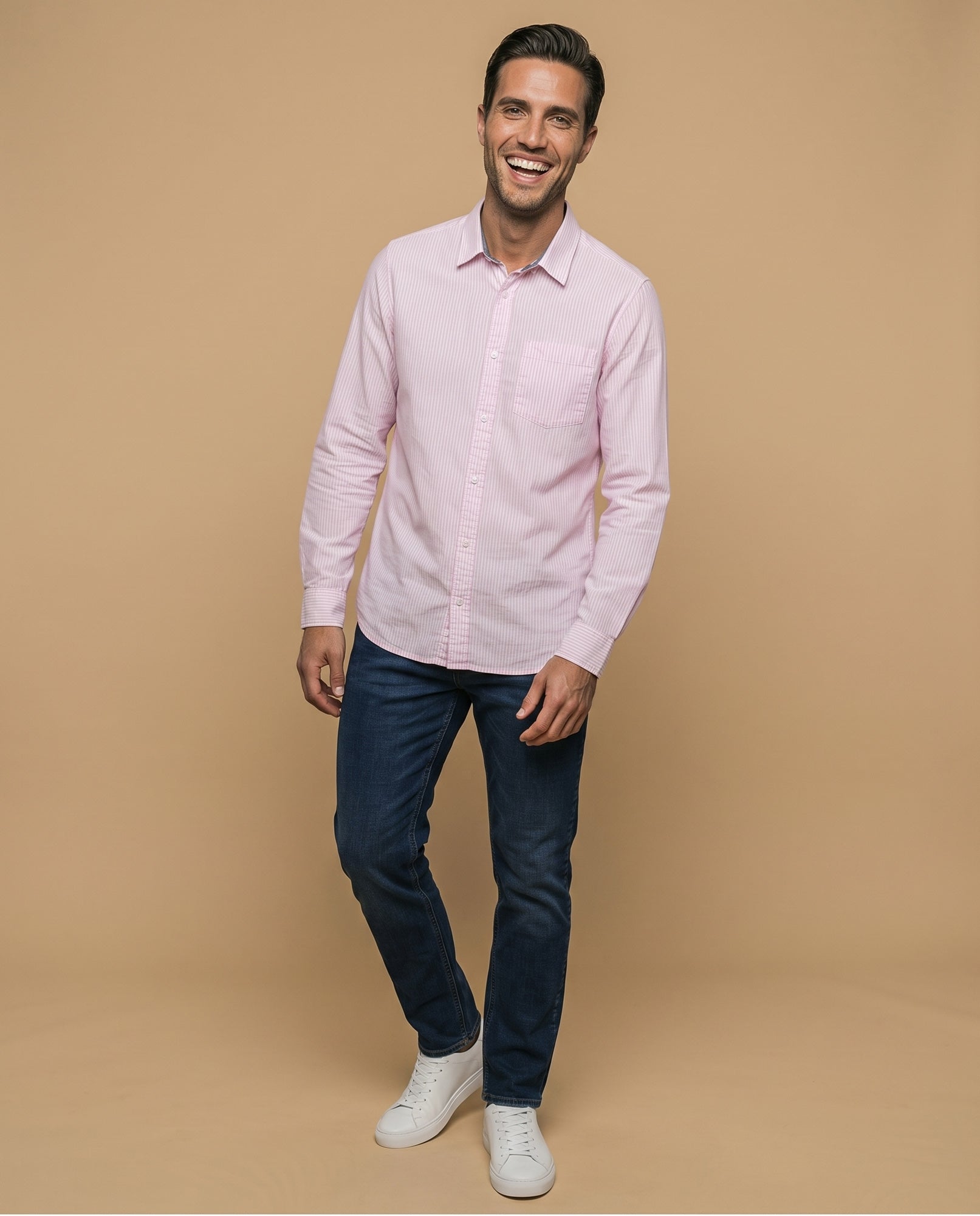 Camisa manga larga rayas - Rosa 34_315F305_ROS130403_5