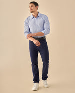 Camisa con Micro Rayas Premium - Blanco