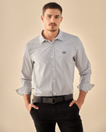 Camisa de Rayas Finas Profesional - Blanco
