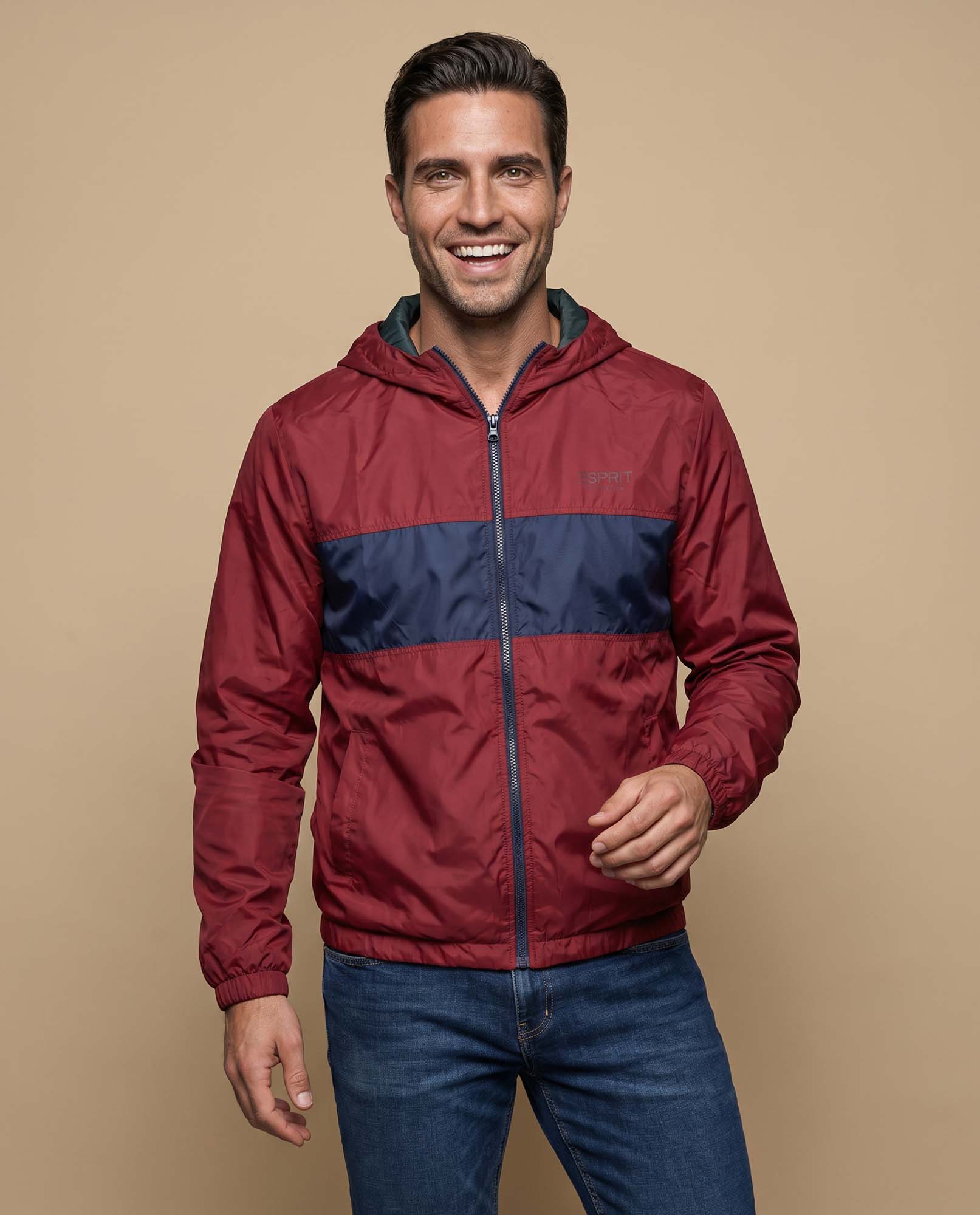 Chaqueta regular cierre zipper hombre - Rojo 34_325E303_ROJ181449_0