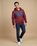 Chaqueta regular cierre zipper hombre - Rojo