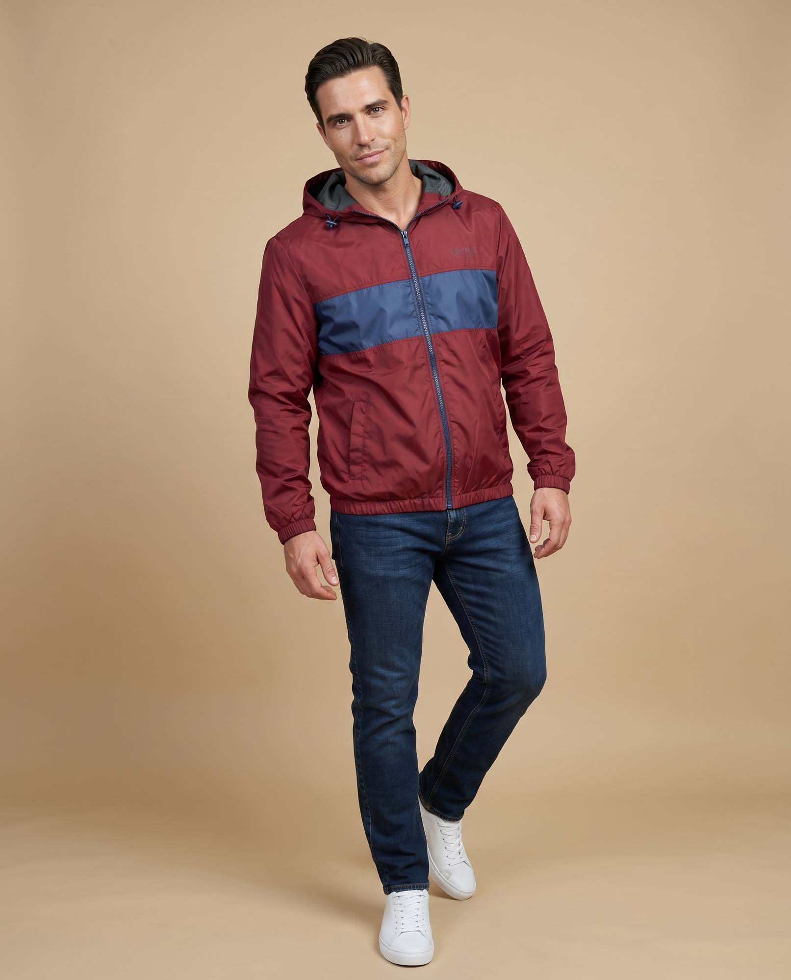 Chaqueta regular cierre zipper hombre - Rojo 34_325E303_ROJ181449_5
