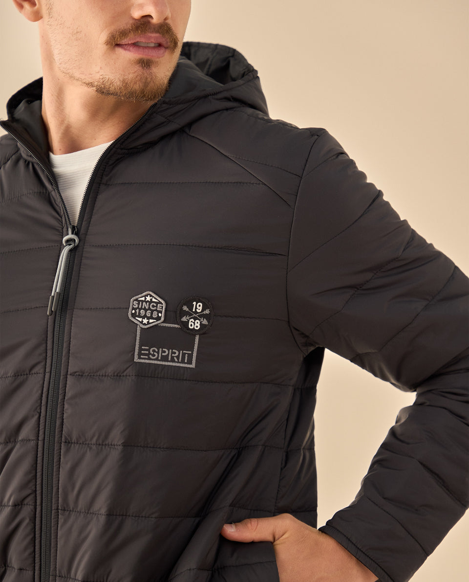 Chaqueta Puffer con Parche Heritage - Negro 34_325G307_NEG194003_3