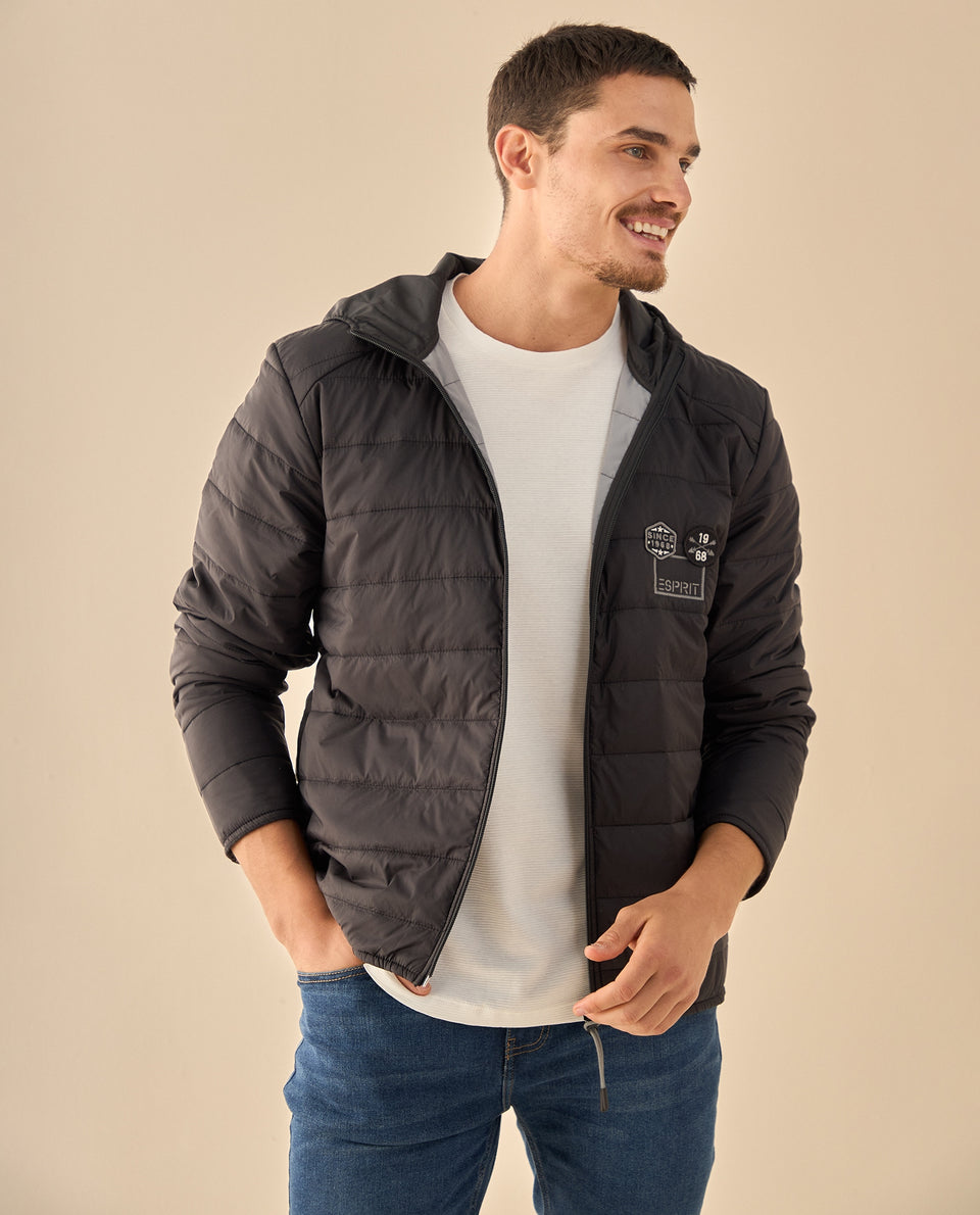 Chaqueta Puffer con Parche Heritage - Negro 34_325G307_NEG194003_5