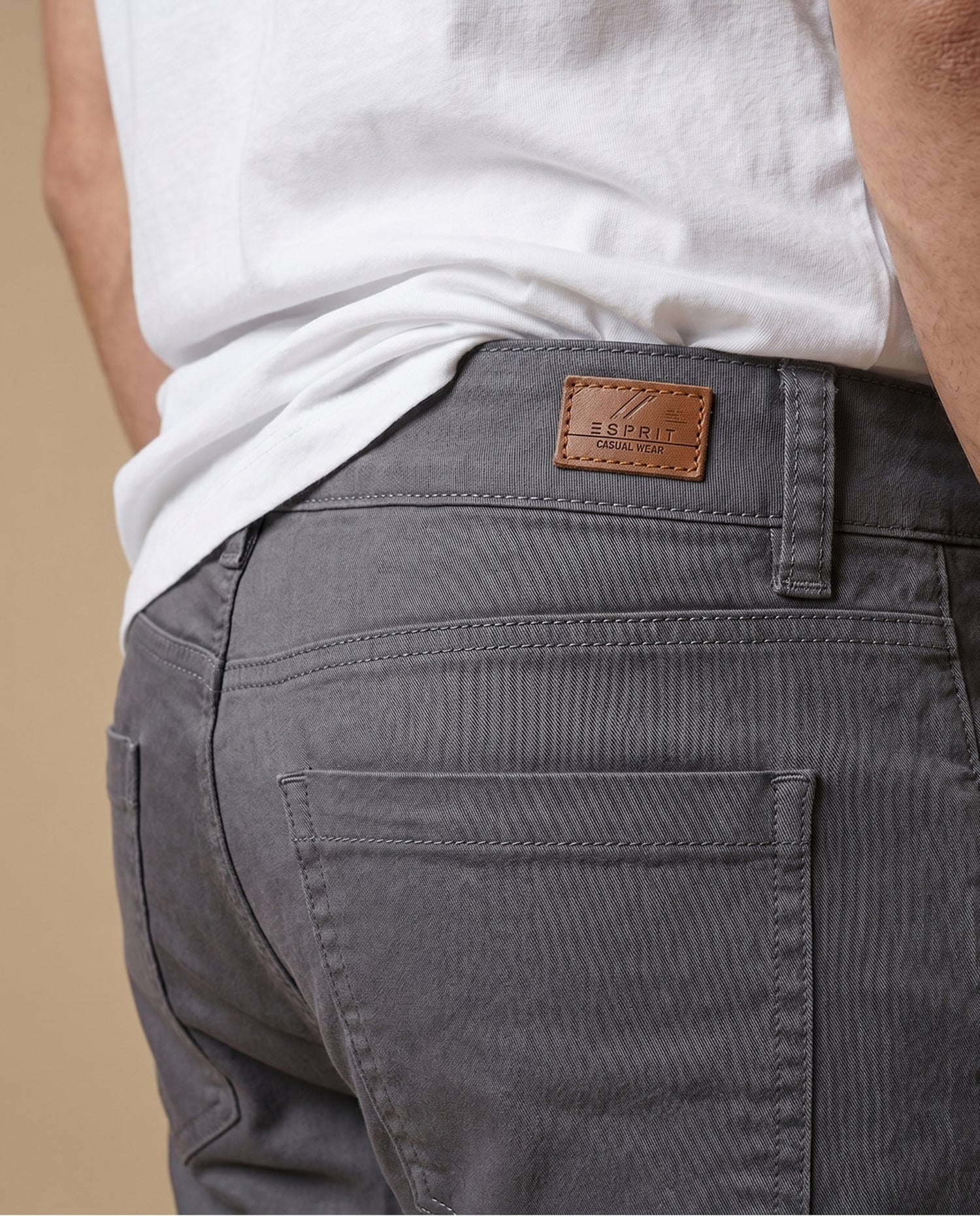 Pantalón Slim Hombre Algodón - Gris