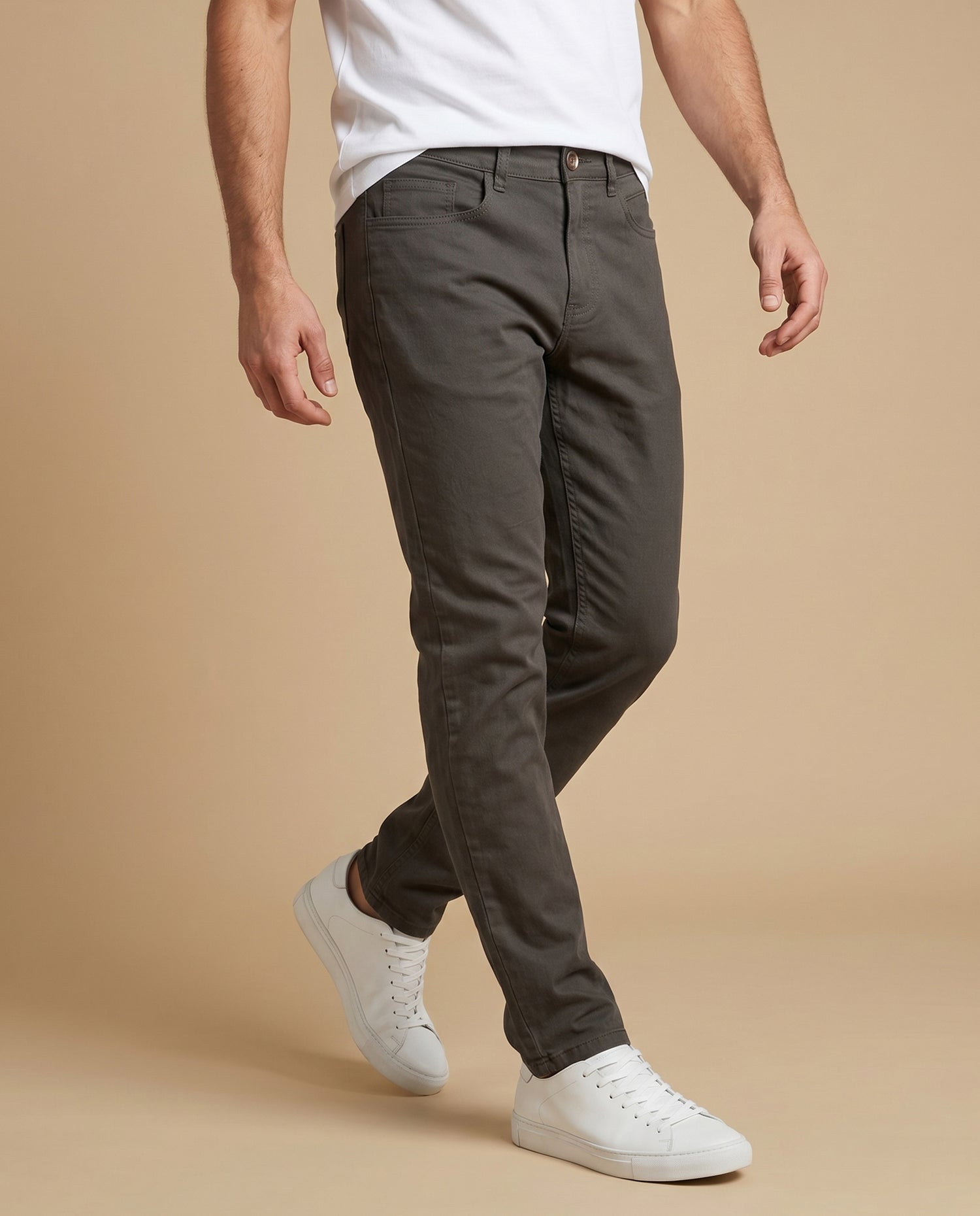 Pantalón Slim Hombre Algodón - Verde