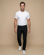 Pantalón slim algodón stretch - Negro