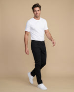 Pantalón slim algodón stretch - Negro