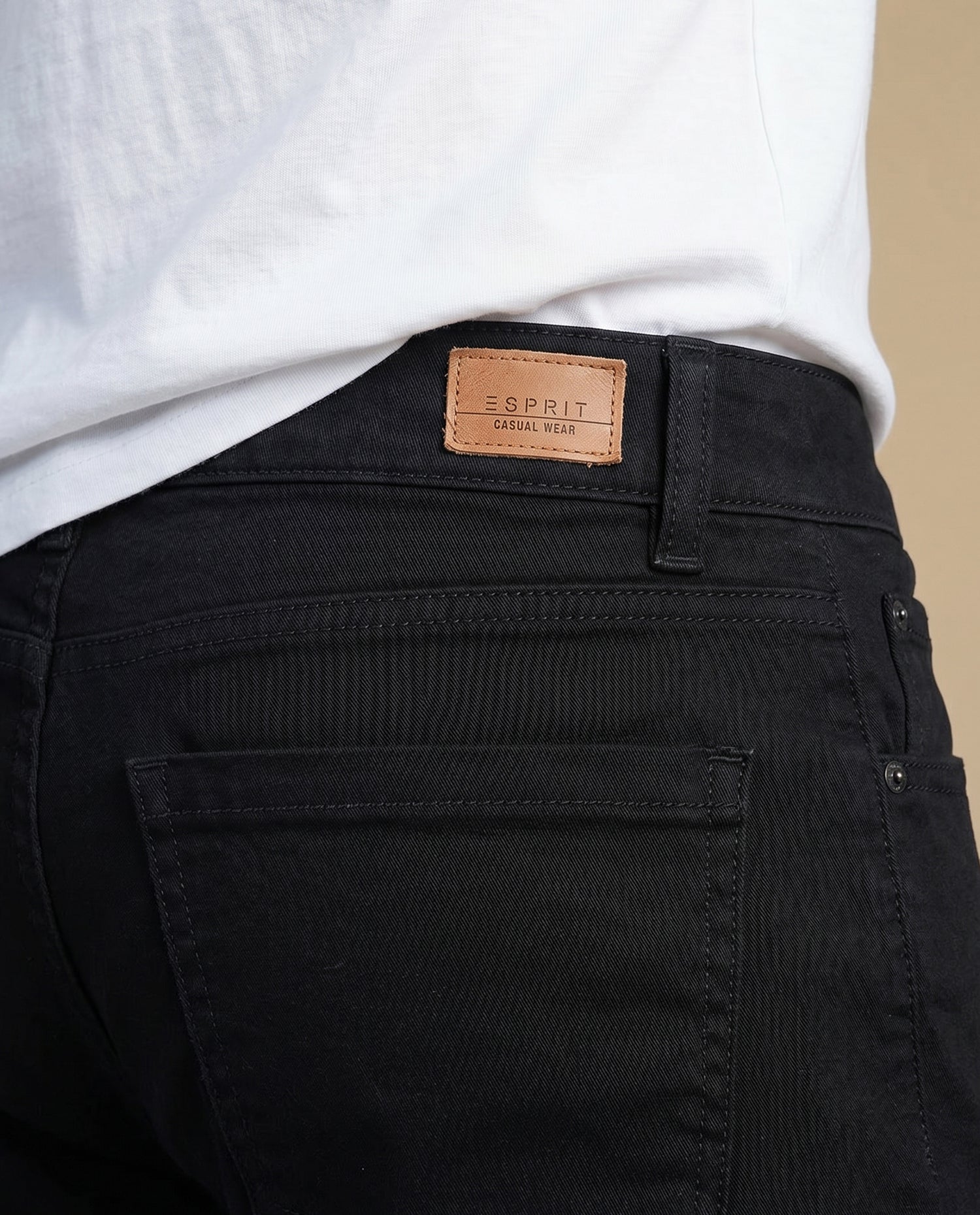 Pantalón slim algodón stretch - Negro