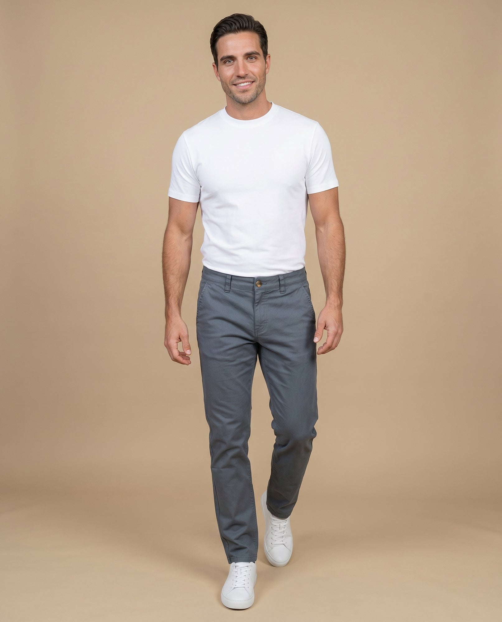 Pantalón slim algodón stretch - Gris 34_335E303_GRI183907_0