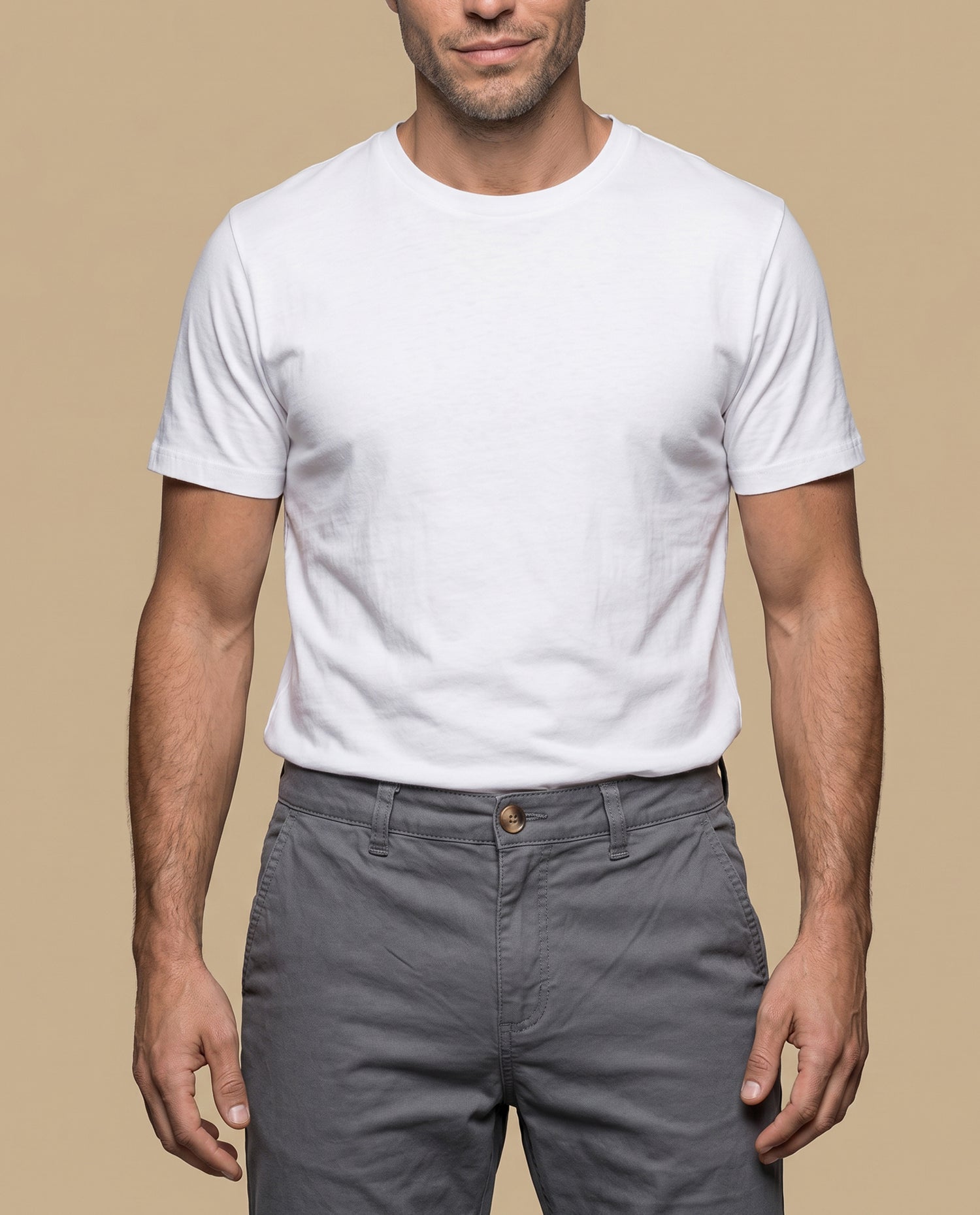 Pantalón slim algodón stretch - Gris