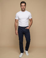 Pantalón slim algodón elastano - Azul