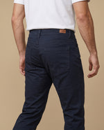 Pantalón slim algodón elastano - Azul