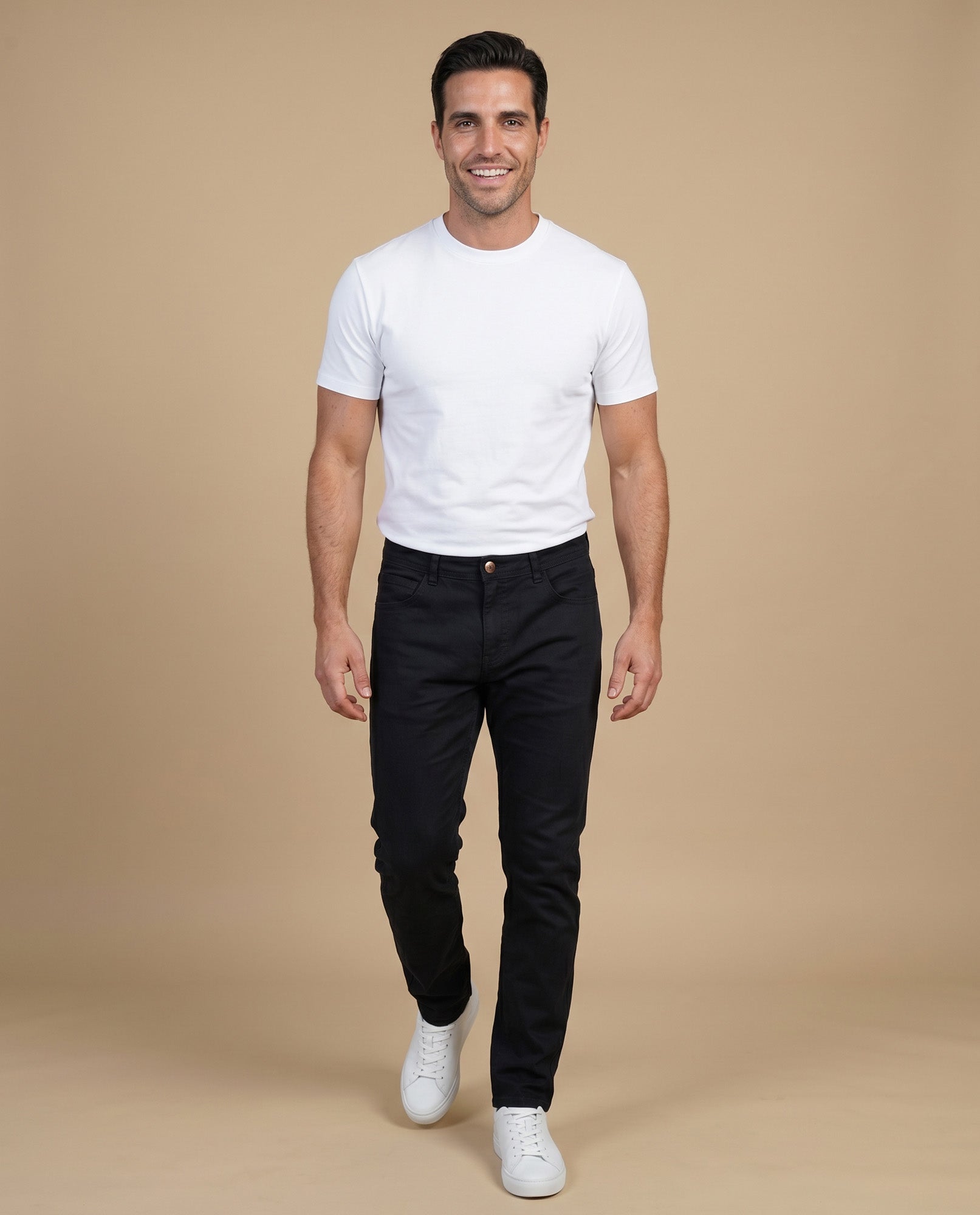 Pantalón slim algodón elastano - Negro 34_335E306_NEG194218_0
