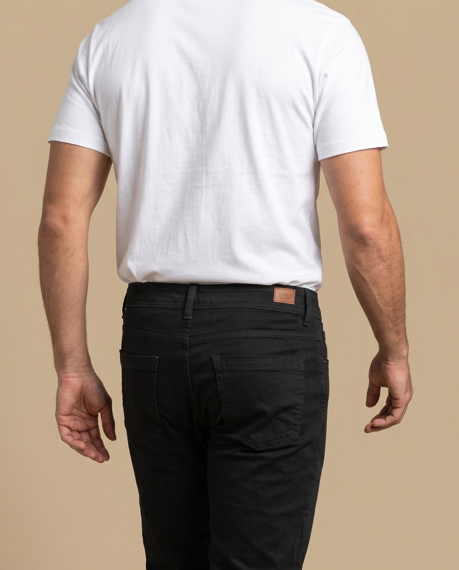 Pantalón slim algodón elastano - Negro