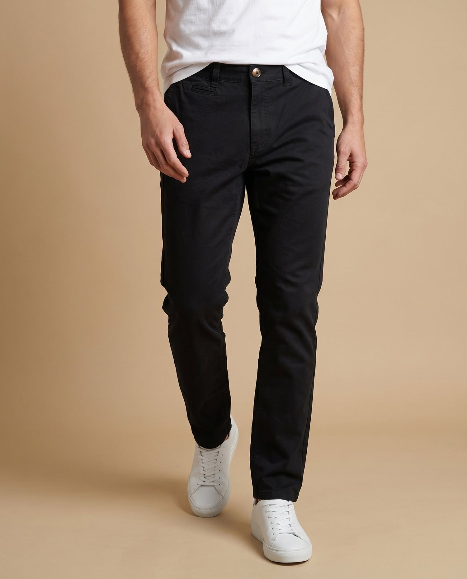 Pantalón algodón elastano - Negro
