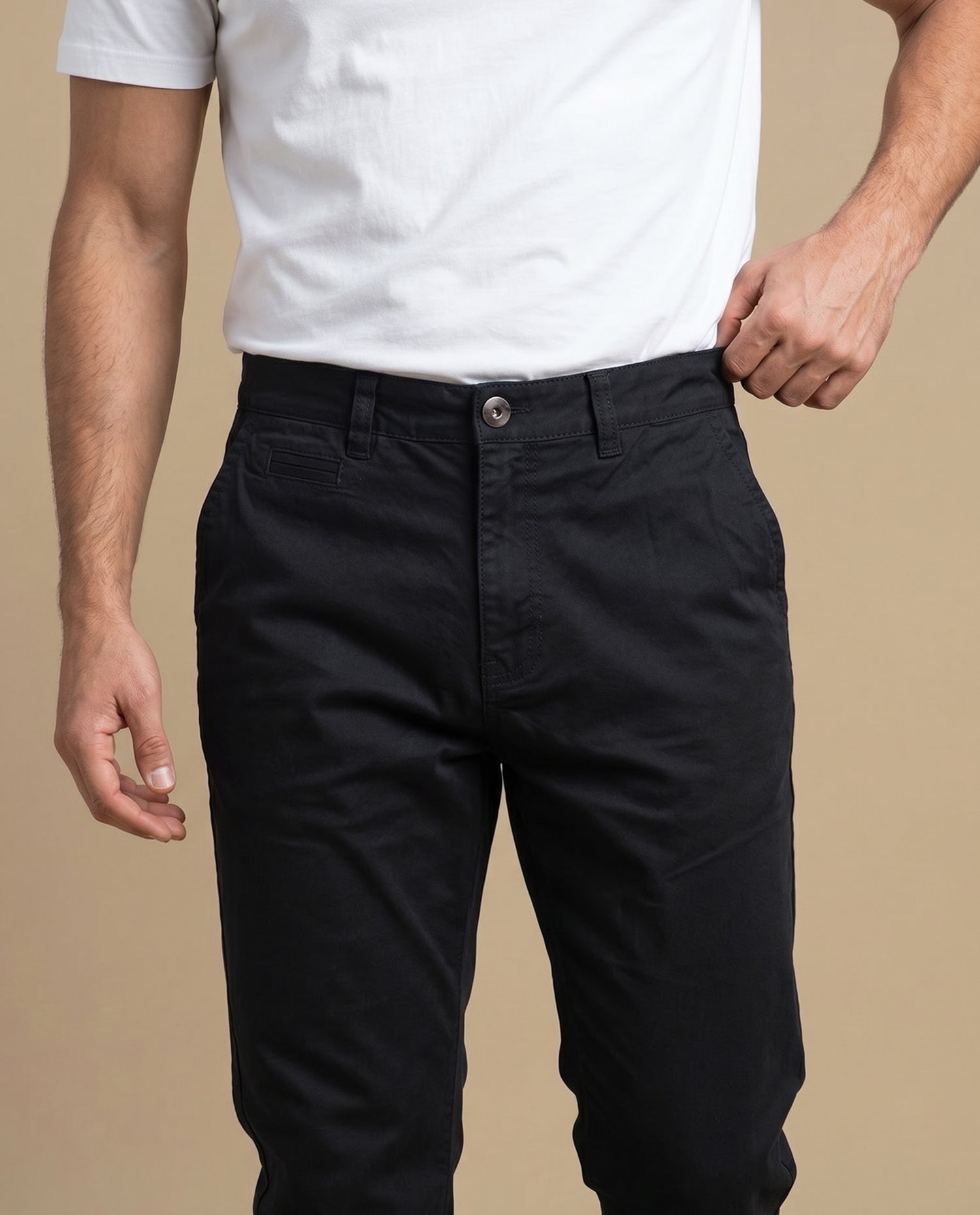 Pantalón Regular Fit Hombre - Negro