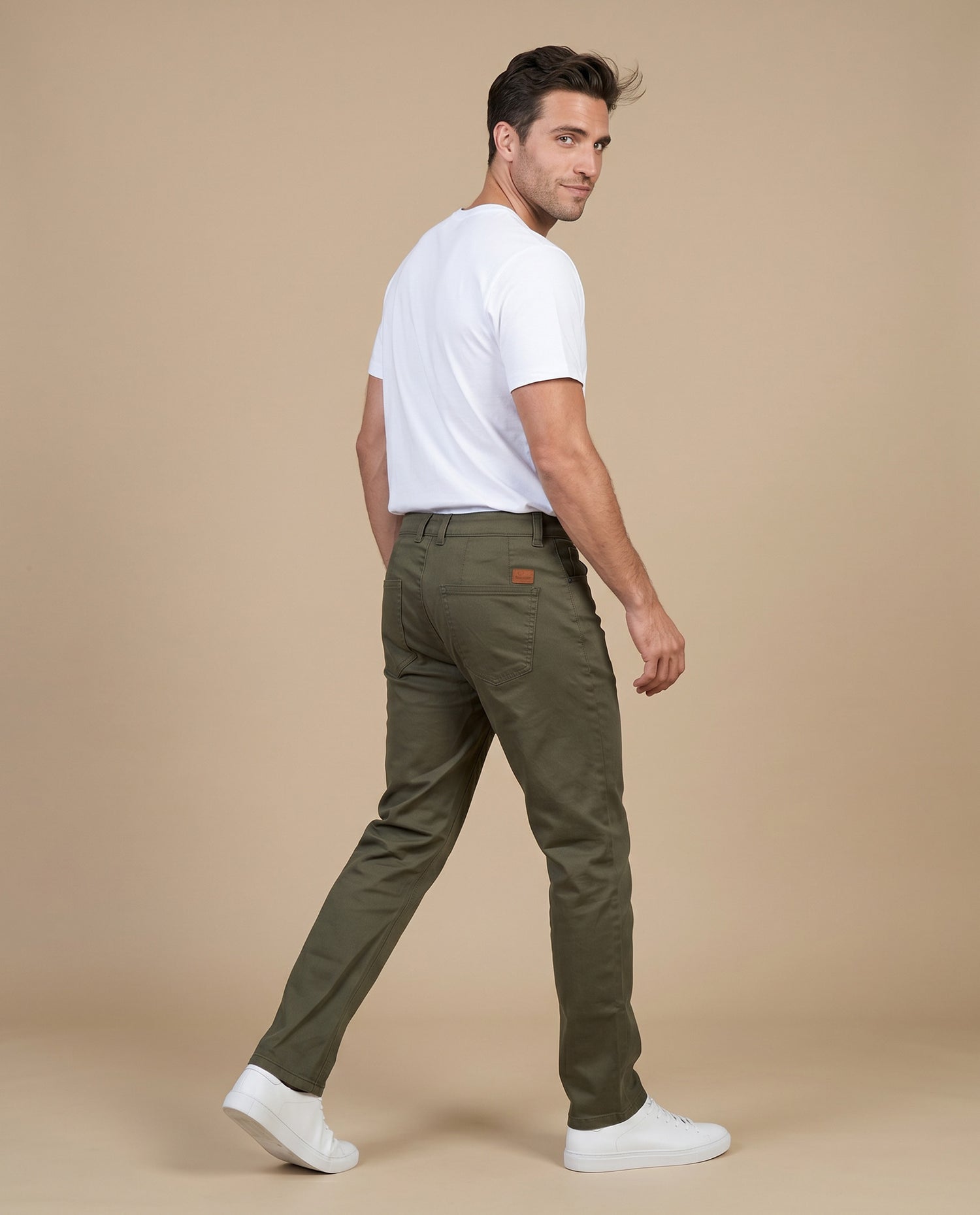 Pantalón hombre tiro medio - Verde