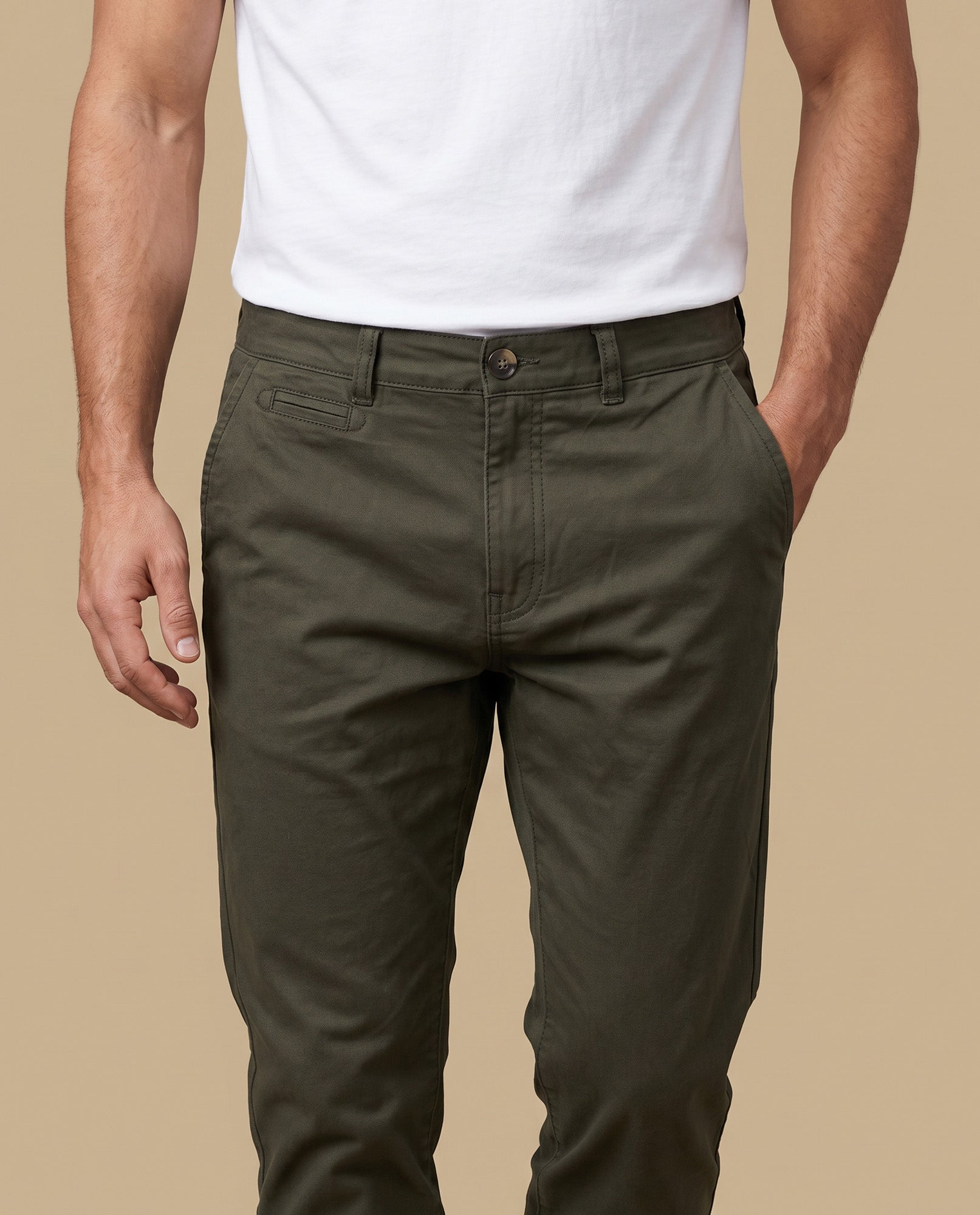 Pantalón hombre tiro medio - Verde 34_335F306_VER190622_5