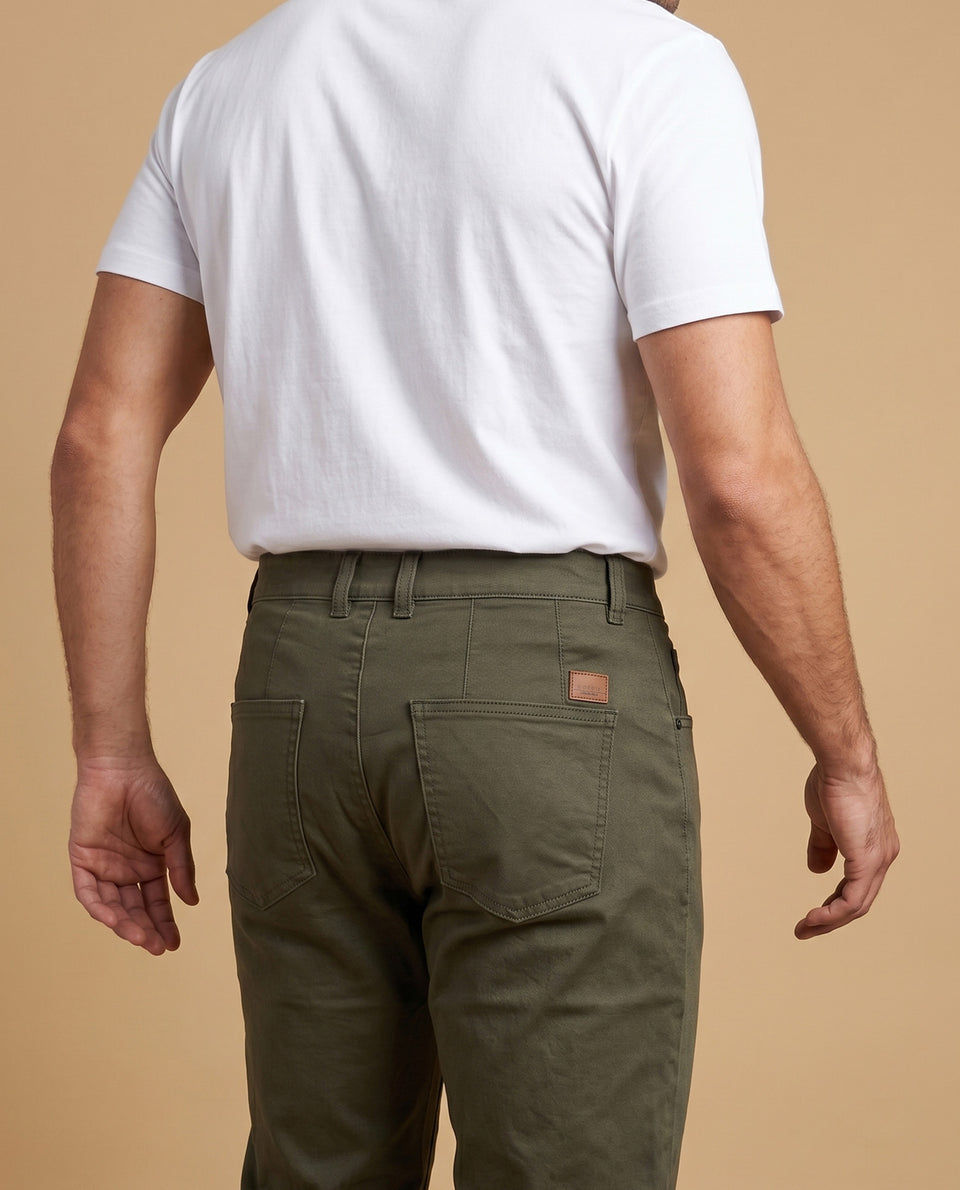 Pantalón hombre tiro medio - Verde 34_335F306_VER190622_7