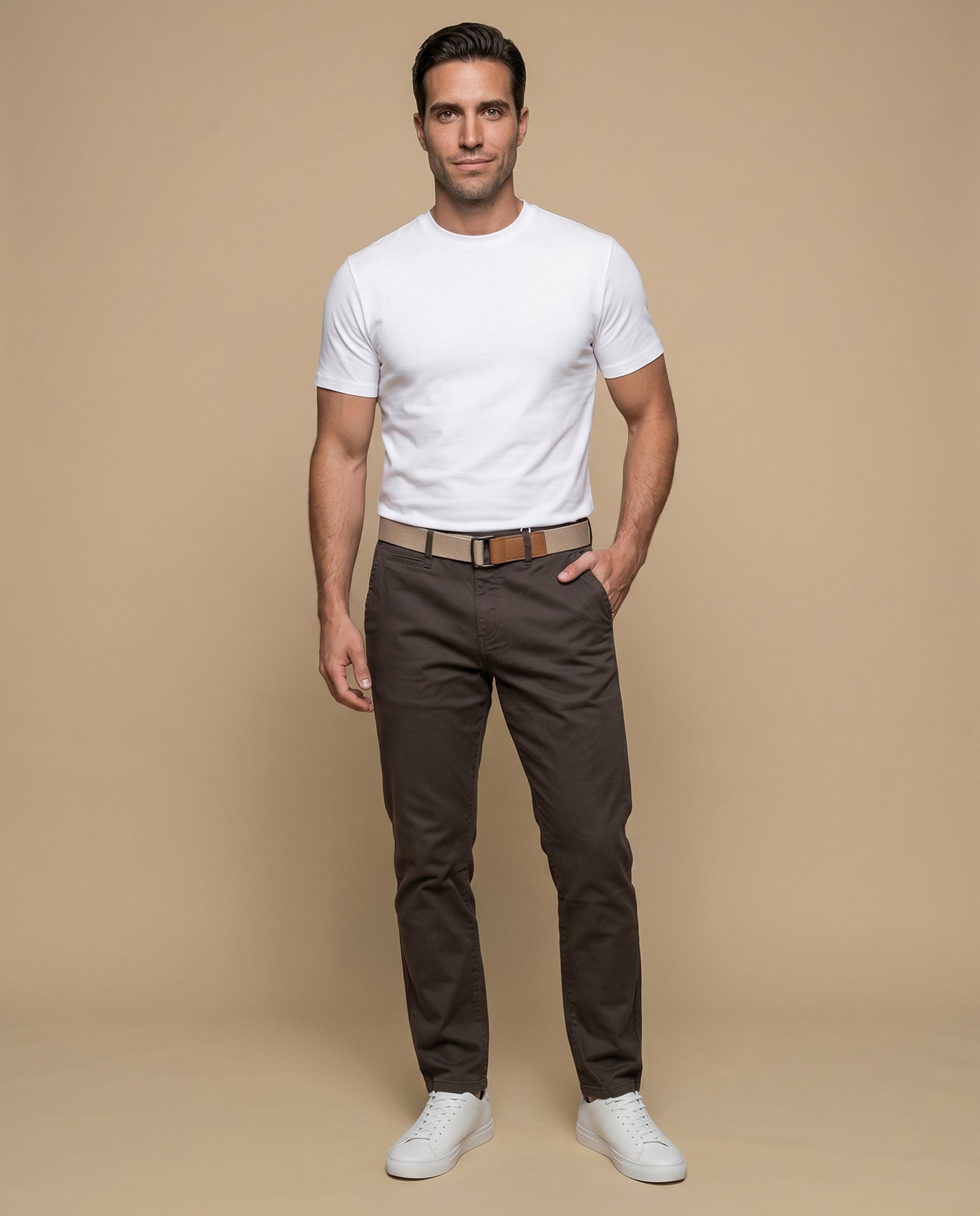 Pantalón Slim Hombre Esprit - Café