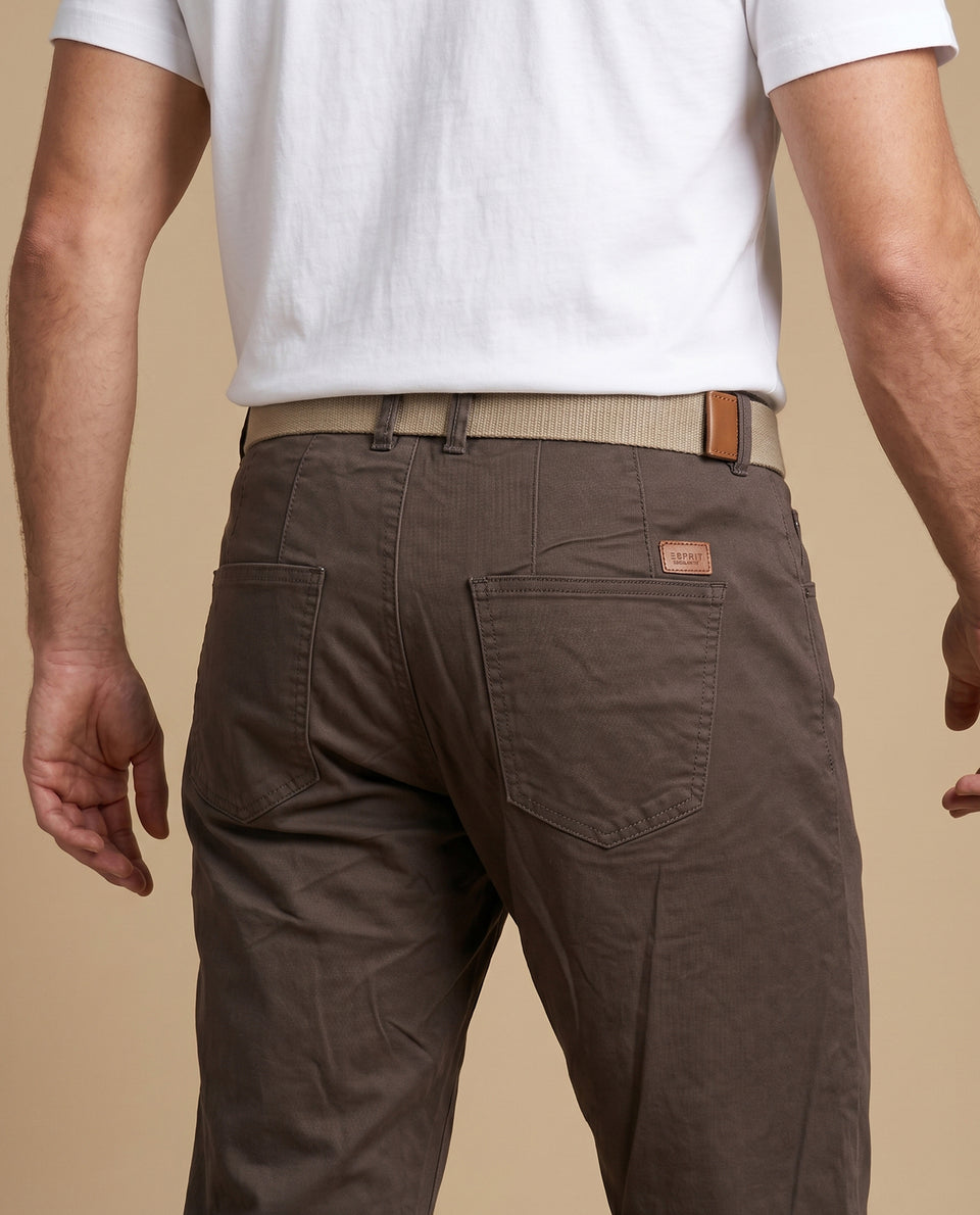 Pantalón Slim Hombre Esprit - Café 34_335F308_CAF151309_7