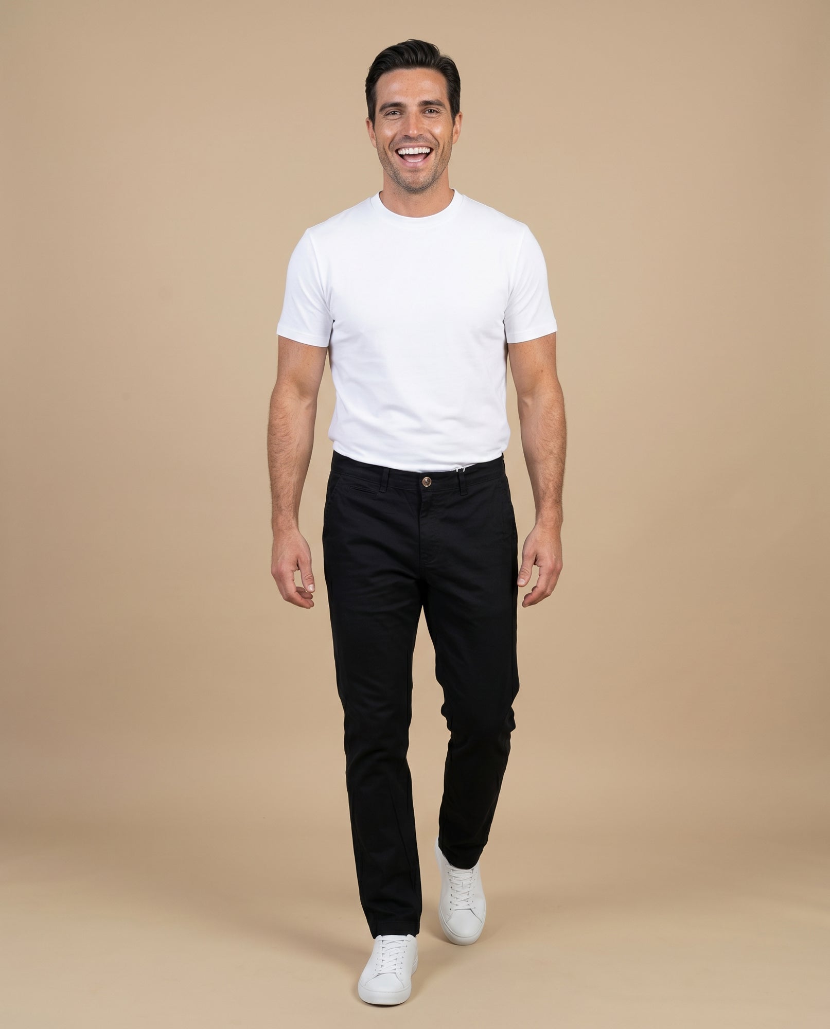 Pantalón corte slim sólido - Negro 34_335F309_NEG190303_0