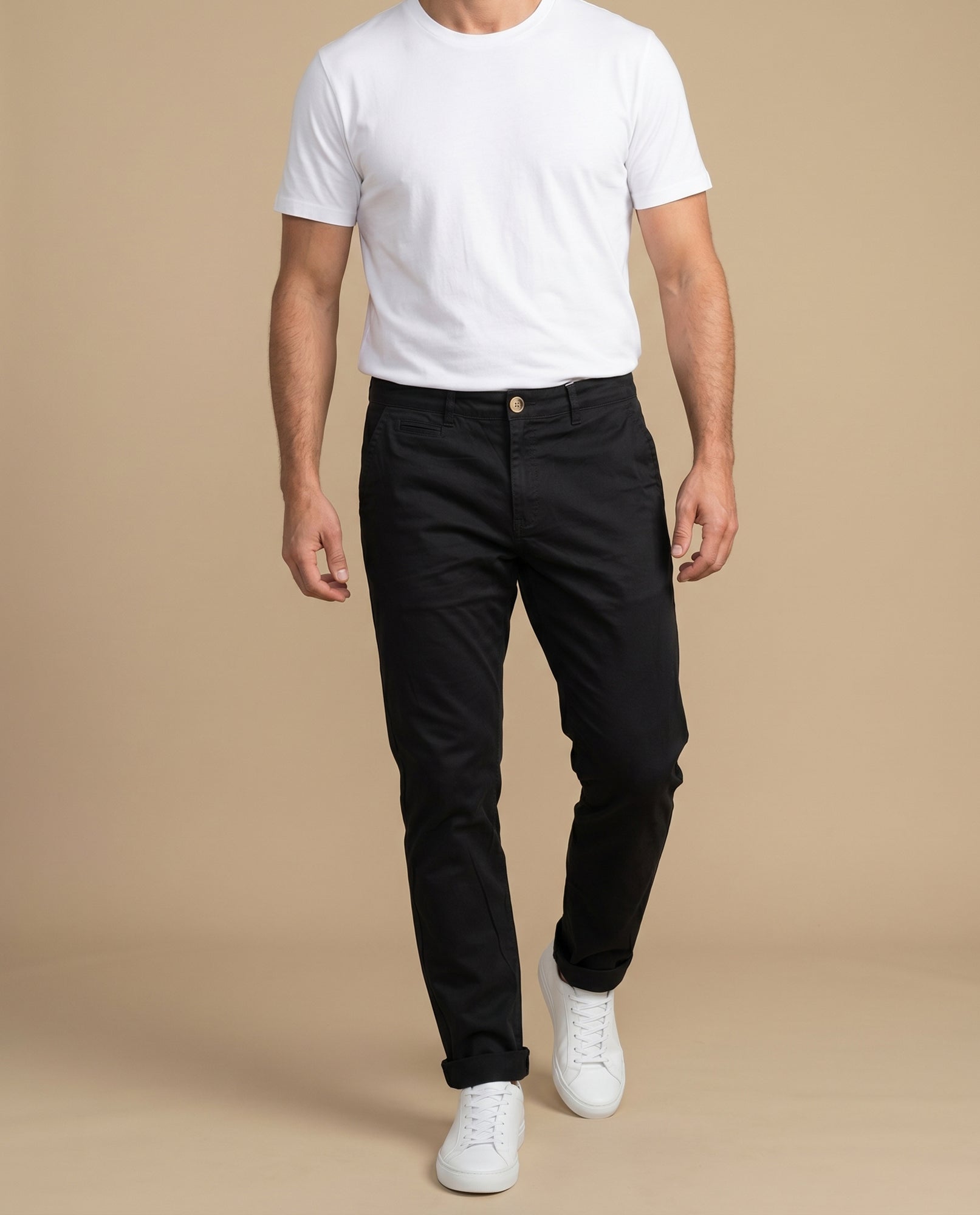 Pantalón corte slim sólido - Negro 34_335F309_NEG190303_3