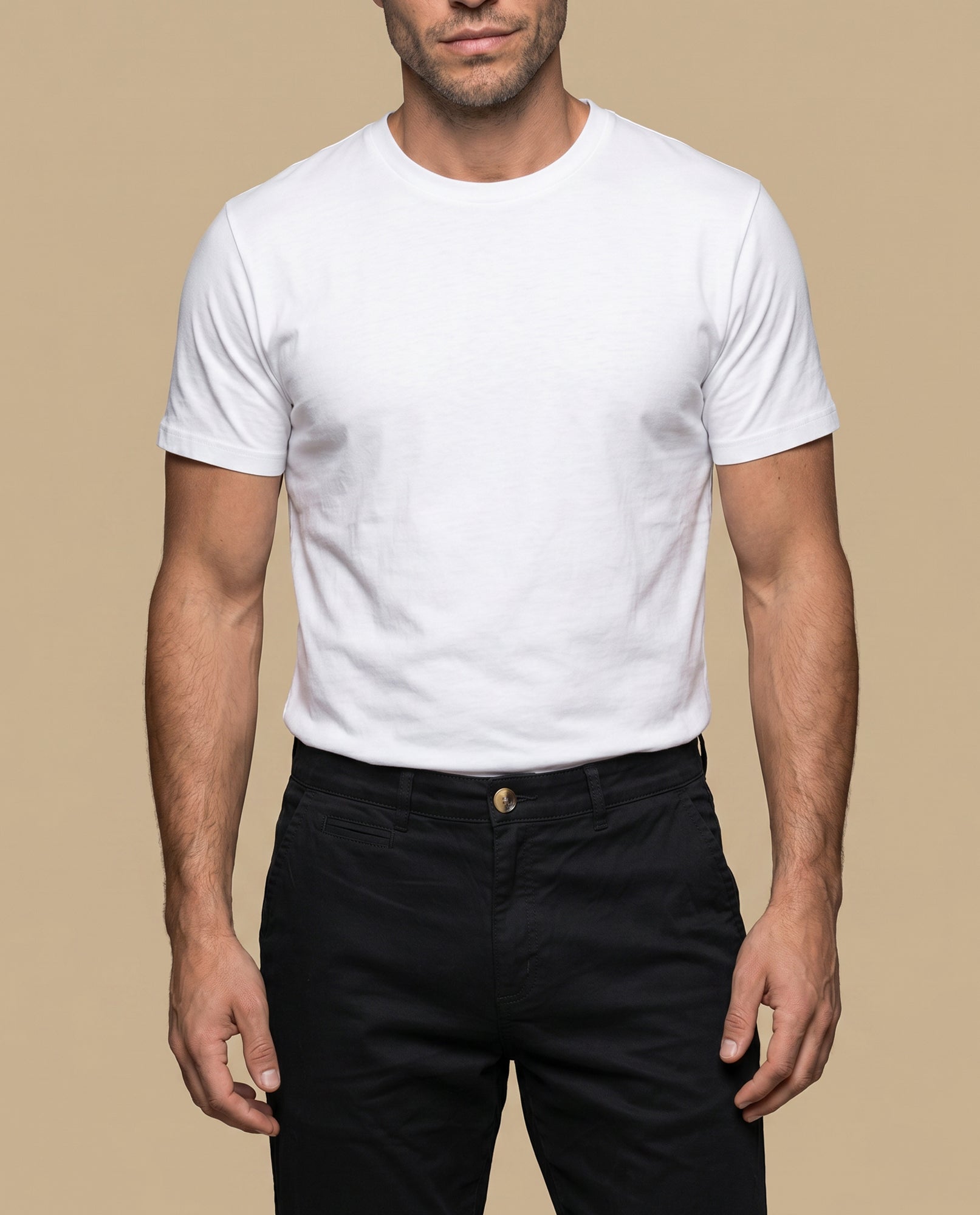 Pantalón corte slim sólido - Negro 34_335F309_NEG190303_5