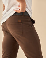 Pantalón con Cintura Elástica Interna - Cafe