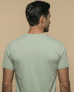 Camiseta estampada con gráfico de palmeras - Verde