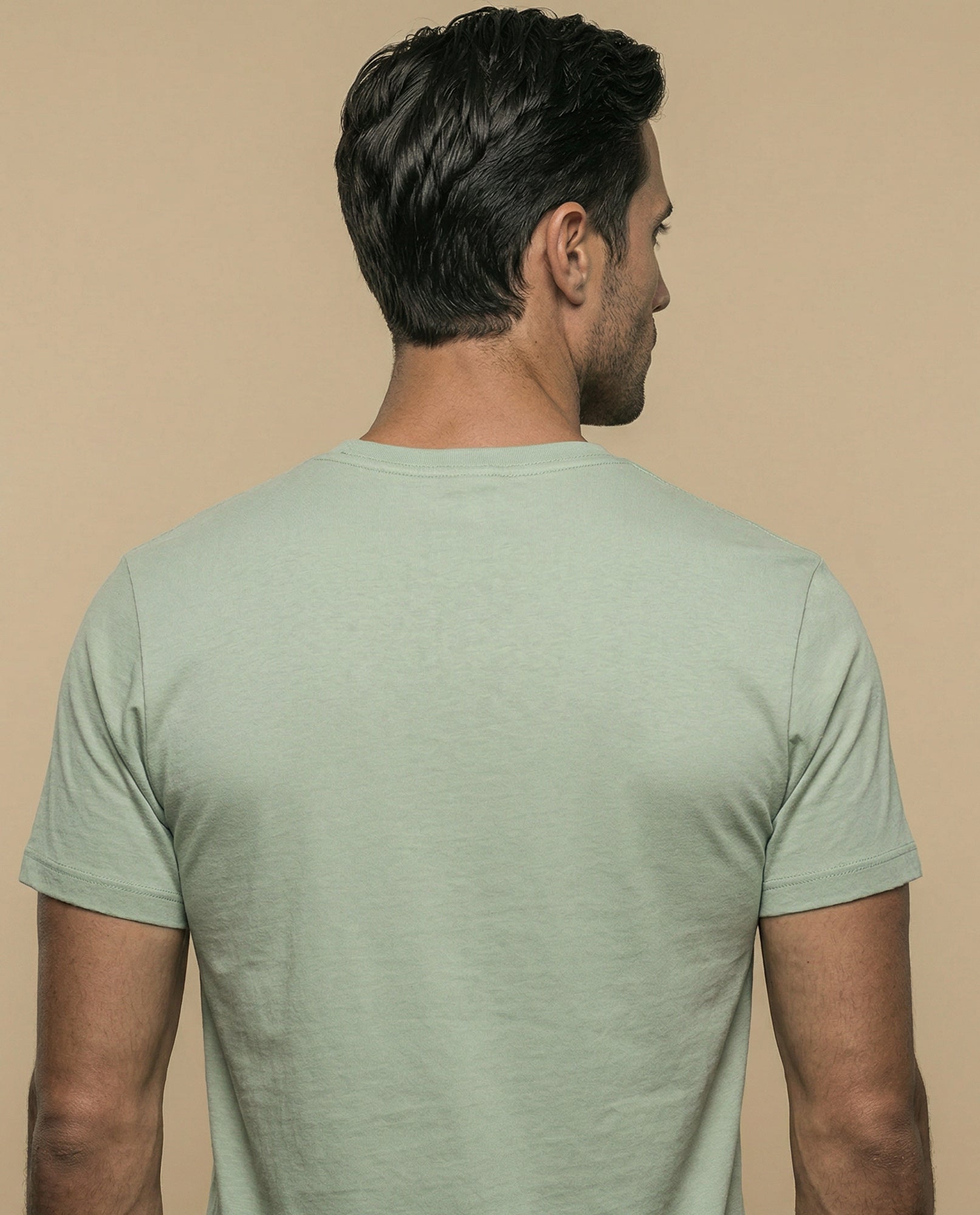 Camiseta estampada con gráfico de palmeras - Verde 34_342E300_VER114802_4